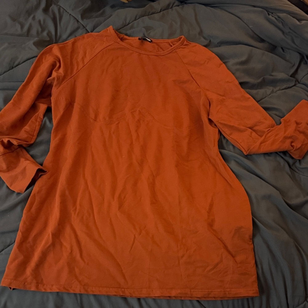 Fashion Nova Rust Midi Dress